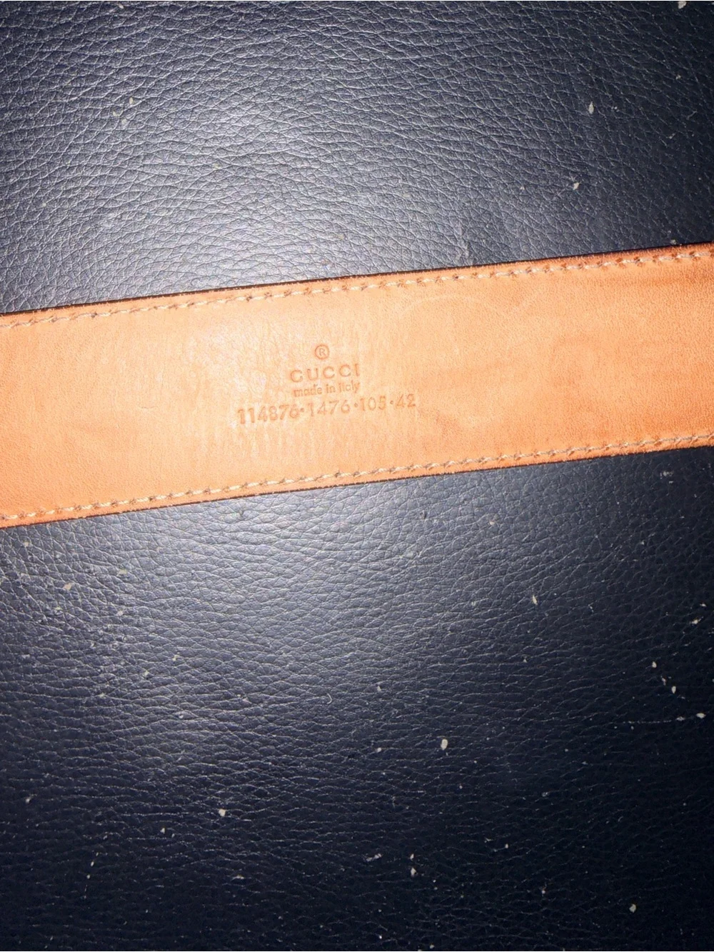 Gucci Brown Leather Belt with Gold GG Buckle w/COA, Gucci box & Gucci dust bag